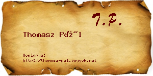 Thomasz Pál névjegykártya