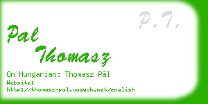 pal thomasz business card